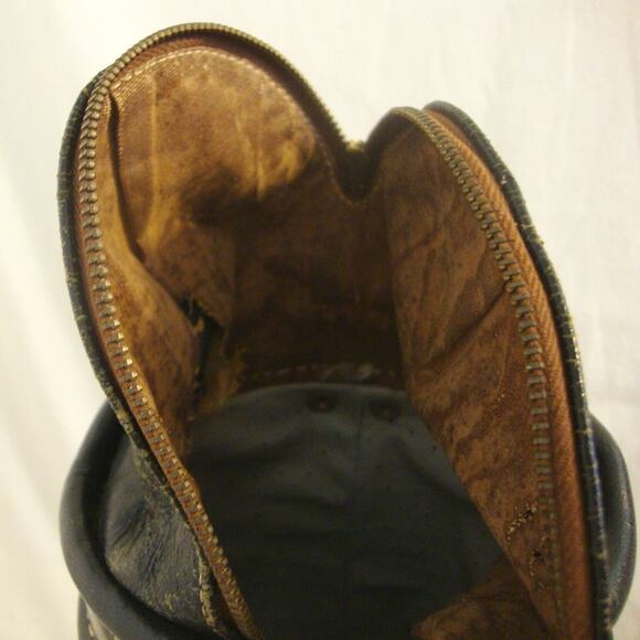 Vintage Leather Small GOLF CLUB BAG Hand Tooled Wine Bottle Golfer Gift Decor - Picture 7 of 7